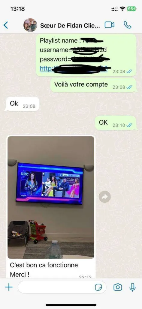 WhatsApp supportchatt och aktivering för nordic iptv king 6